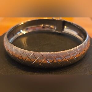 Anthony Paolercio Jr. Sterling Silver Hinged Bangle 925 Bracelet  Designer Cuff